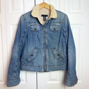 Marc Jacobs Denim Sherpa lined Trucker Jacket